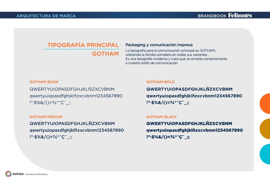 Brand book Felinnes — tipografía